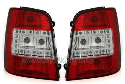 Zadní světla LED VW Touran T1 03-10 červená/chrom