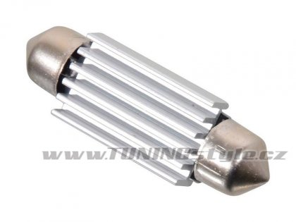 Žárovka 6 SMD LED 12V suf. SV8.5 38mm s rezistorem CAN-BUS bílá