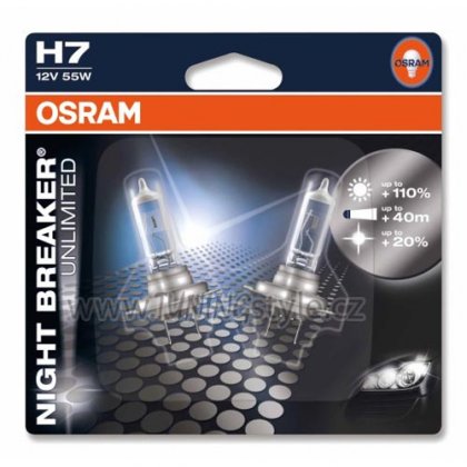 Žárovka Osram Night Breaker Unlimited 64210NBU H7 12V 55W DUO