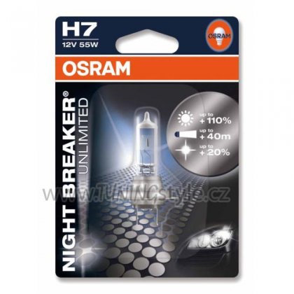 Žárovka Osram Night Breaker Unlimited 64210NBU H7 12V 55W DUO