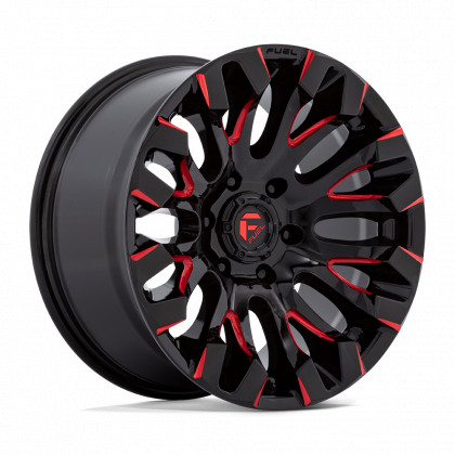 Alloy wheel D829 Quake Gloss Black Milled RED Tint Fuel