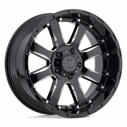 Alloy wheel Gloss Black W/ Milled Spokes Sierra Black Rhino