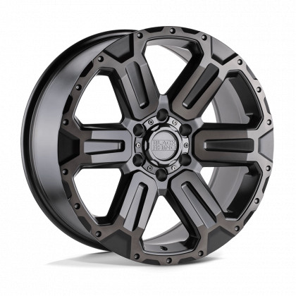 Alloy wheel Matte Gunmetal W/ Brushed Face & Gunmetal Tint Wanaka Black Rhino