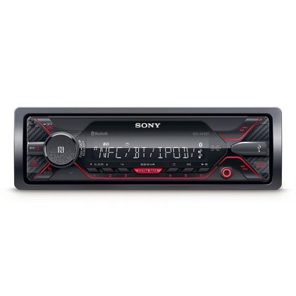 Autorádio SONY, 1DIN s USB a Bluetooth, červené DSXA410BT.EUR