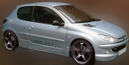 Boční prahy 3dv TFB Peugeot 206