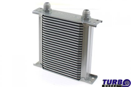 Chłodnica Oleju TurboWorks Slim Line 25-rzędowa 140x195x50 AN8 silver