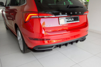 Difuzor zadního nárazníku Škoda Scala 2019 - černý lesklý plast