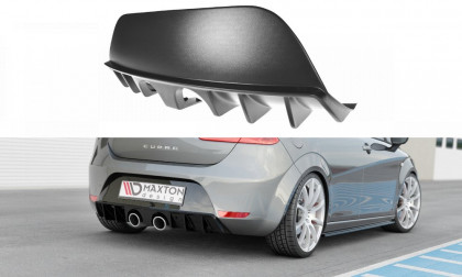 Difuzor zadního nárazníku V.1 Seat Leon 2 Cupra/ Fr Facelift 2009- 2012 černý lesklý plast