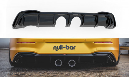 Difuzor zadního nárazníku VW Golf 8 2019 - R32 Look černý lesklý plast