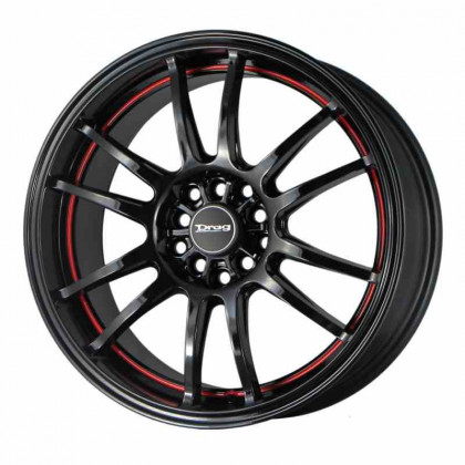 Drag DR38 17x8 ET47 5x100/114,3 Czarny/Czerwony