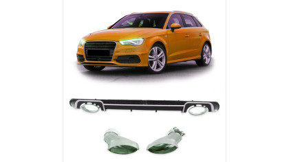 Dyfuzor Audi A3 8V Tył z końcówkami