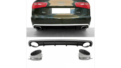 Dyfuzor Audi A6 C7 Tył z końcówkami