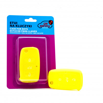 EPKC10 YELLOW CAR KEY COVER VOLKSWAGEN SKODA SEAT