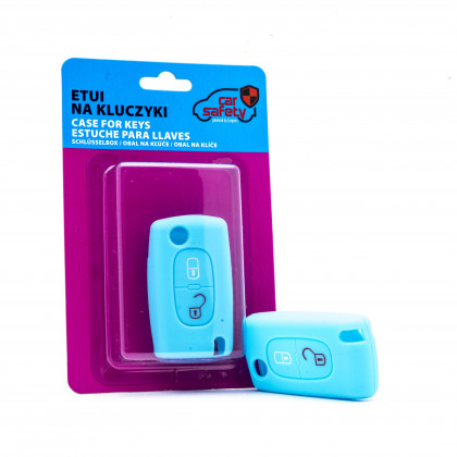 EPKC126 LIGHT BLUE CAR KEY COVER CITROEN PEUGEOT