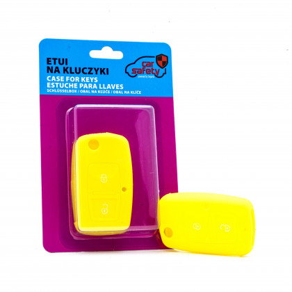 EPKC73 YELLOW CAR KEY COVER SEAT SKODA VOLKSWAGEN