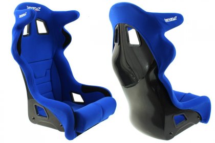 Fotel Sportowy Bimarco Grip Welur Blue/Black HANS FIA