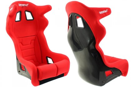 Fotel Sportowy Bimarco Grip Welur Red HANS FIA