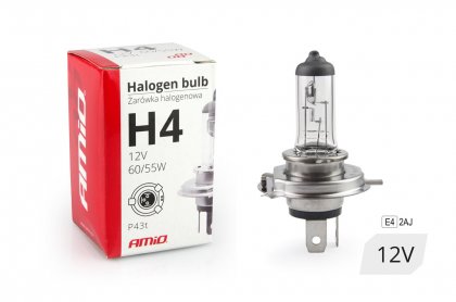 Halogenová žárovka AMIO H4 12V 60/55W White