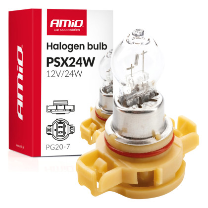 Halogenová žárovka PSX24W PG20-7 12V 24W AMIO-04411