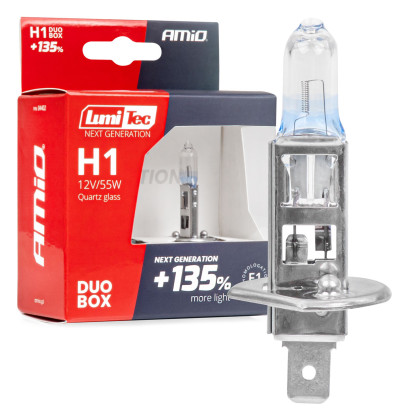 Halogenový duo blistr (2ks) sada LumiTec H1 12V 55W LumiTec NEXT GENERATION +135% DUO AMIO-04402