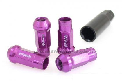 Kolové racing matice (štefty) EPMAN JDM M12x1.25 Purple