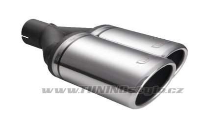 Koncovka výfuku dvojitá šikmá pravá ULTER SPORT 220x80mm