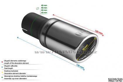 Koncovka výfuku jednoduchá ULTER SPORT 90mm