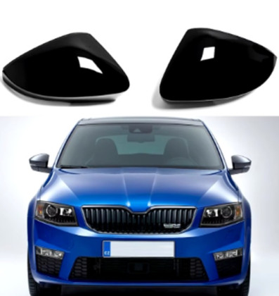 Kryty zrcátek style pro Škoda Octavia 3 2014-2019 - černé lesklé 