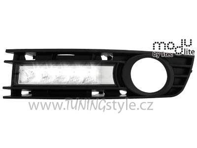 LED denní světla 5LED chrom s mřížkou pro mlhovky AUDI A4 8E 01-05 xenon