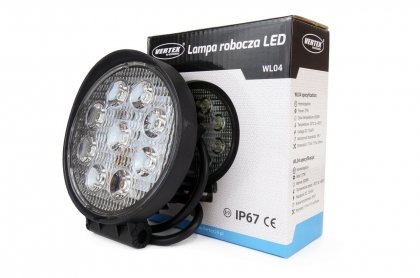 LED pracovní světlo WL04 4,5`27W FLAT 9-60V kulaté