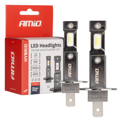 LED žárovky hlavního svícení Hybrid série H1 6000K Canbus 60W AMIO-04112