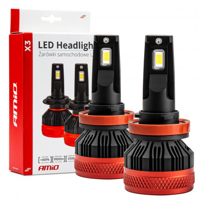 LED žárovky hlavního svícení X3 Series H8/H9/H11 AMiO