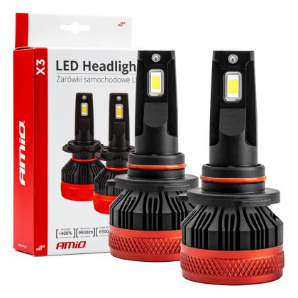 LED žárovky hlavního svícení X3 Series HB3 9005 AMiO