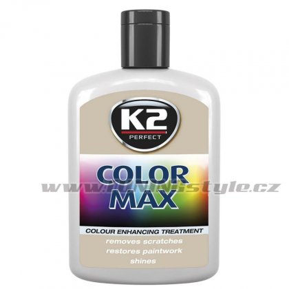 Leštěnka barevná s voskem K2 200ml - šedá