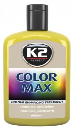 Leštěnka barevná s voskem K2 200ml - žlutá
