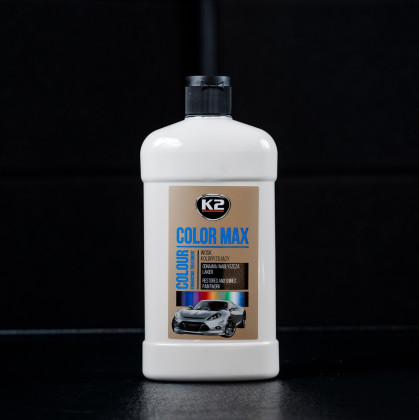 Leštěnka barevná s voskem K2 500ml - bílá