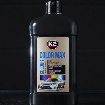 Leštěnka barevná s voskem K2 500ml - černá
