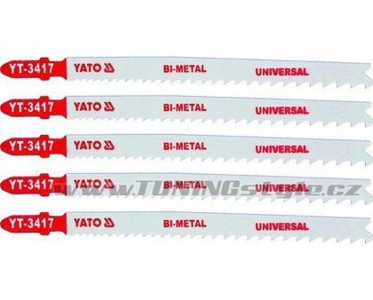 List pilový do přímočaré pily 130 mm UNI TPI10-5 5 ks Bi-Metal