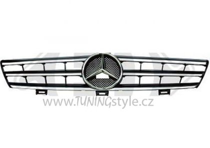 Maska bez znaku Mercedes-Benz W219 04-10 AMG look chrom/černá