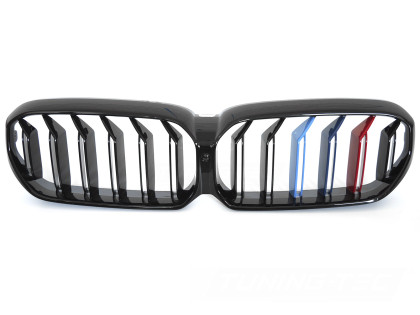 Maska - ledvinky BMW 5 (G30, F90, G31) 2020- M style - tri colour