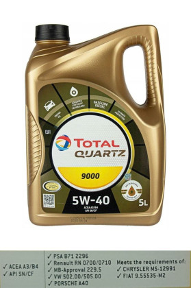 Motorový olej TOTAL 5W-40 QUARTZ 9000 -3x5L
