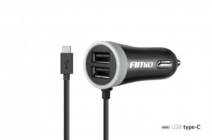 Nabíječka do auta 12/24V microUSB + 2xUSB 2.4A PRO-01