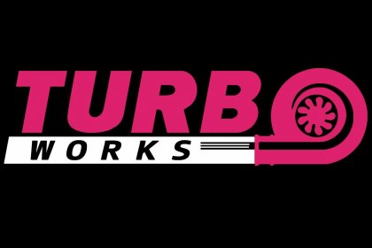 Naklejka TurboWorks Fioletowo-Biała