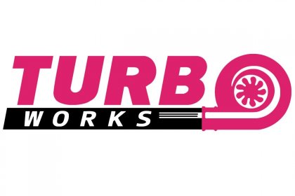 Naklejka TurboWorks Fioletowo-Czarna