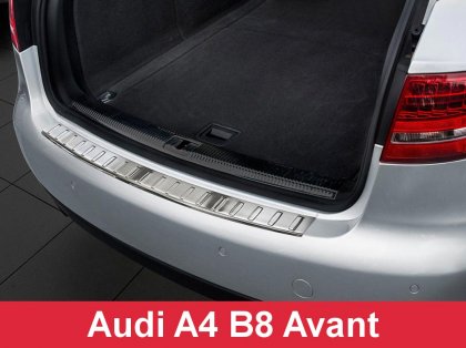 Nerezová ochranná lišta zadního nárazníku Audi A4 B8 Avant 2008-2012