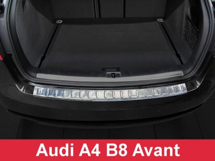 Nerezová ochranná lišta zadního nárazníku Audi A4 B8 Avant 2012-