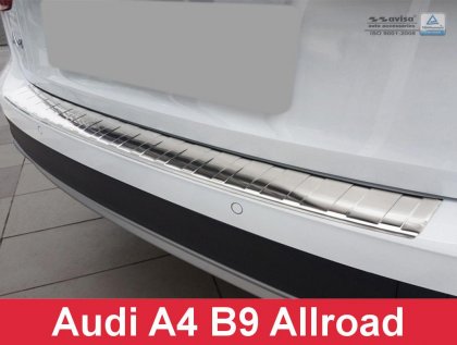 Nerezová ochranná lišta zadního nárazníku Audi A4 B9 Avant ALLROAD 2015-