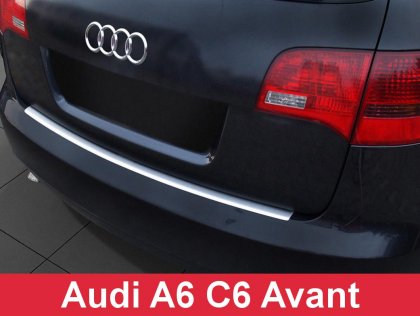 Nerezová ochranná lišta zadního nárazníku Audi A6 C6 Avant 2005-2011
