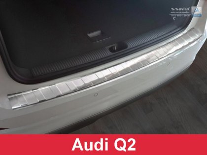 Nerezová ochranná lišta zadního nárazníku Audi Q2 2016-