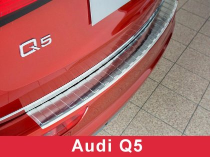 Nerezová ochranná lišta zadního nárazníku Audi Q5 žebrovaná 2008-2016
